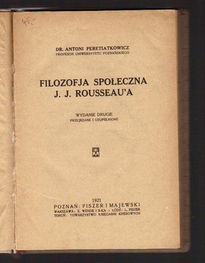 Filozofia społeczna J.J.Rousseau'a