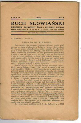 Ruch słowiański..nr 4 z 1937 r