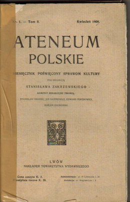 Ateneum Polskie..nr 1..tom II..kwiecień 1908
