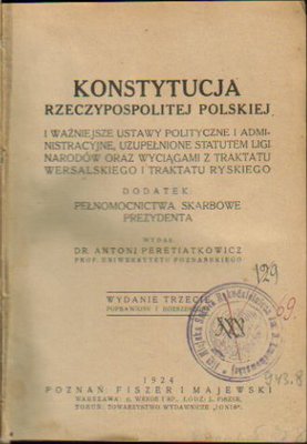 Konstytucja Rzeczypospolitej Polskiej..1924