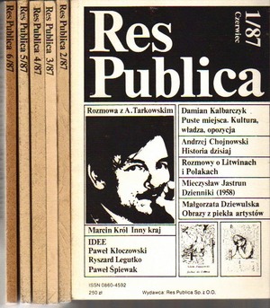 Res Publica 6 numerów 1987