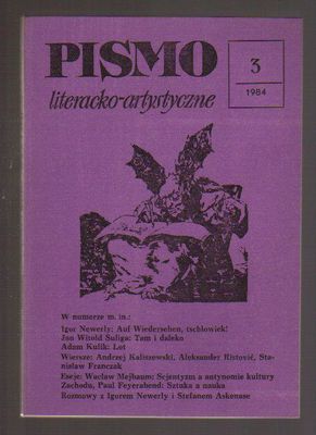 Pismo literacko-artystyczne..nr 3..1984
