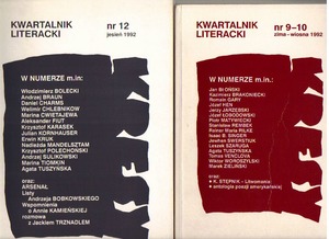 Kresy  kwartalnik literacki 2 numery 1992