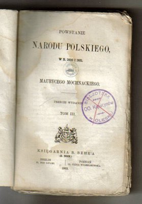 Powstanie narodu polskiego w r.1830 i 1831..tom 3..wyd.1863 r