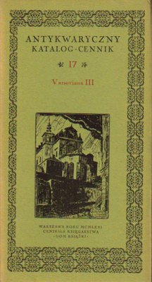 Antykwaryczny Katalog-Cennik..nr 17..Varsoviana III
