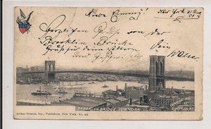 New York..Brooklyn Bridge..1895..z obiegu