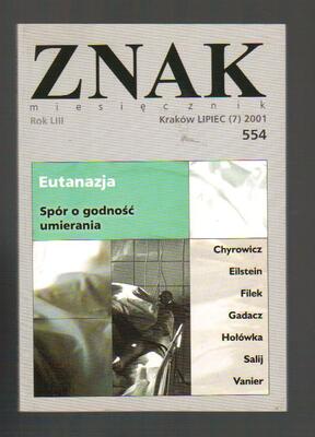 Znak miesięcznik Eutanazja nr 7 2001