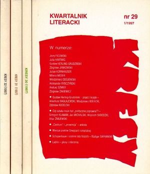Kresy  kwartalnik literacki 4 numery 1997