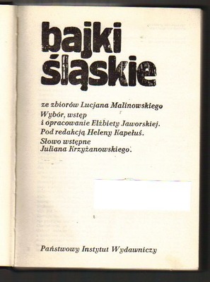 Bajki śląskie ze zbiorów Lucjana Malinowskiego