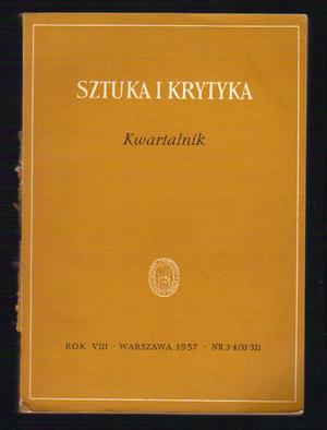 Sztuka i Krytyka. Kwartalnik nr 3-4  1957