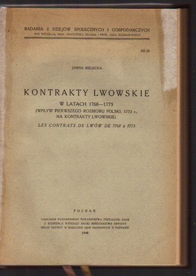 Kontrakty lwowskie w latach 1768 - 1775
