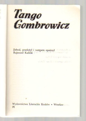 Tango Gombrowicz