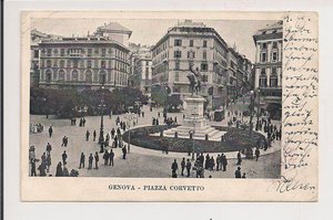 Genova (Genua). Piazza Corvetto..1903..z obiegu