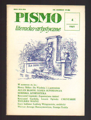 Pismo literacko-artystyczne..nr 4..1989 r