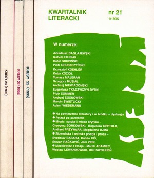 Kresy  kwartalnik literacki 4 numery 1995