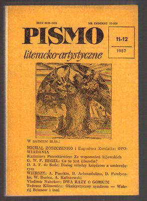 Pismo literacko-artystyczne..nr 11-12..1987