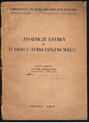 Zasadnicze ustawy z polskiego prawa państwowego  1958