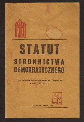 Statut Stronnictwa Demokratycznego