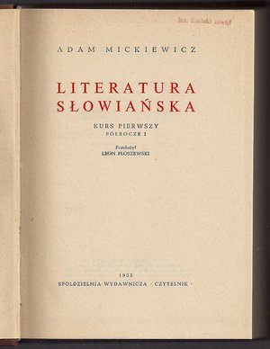 Literatura słowiańska..Kurs pierwszy..półrocze I