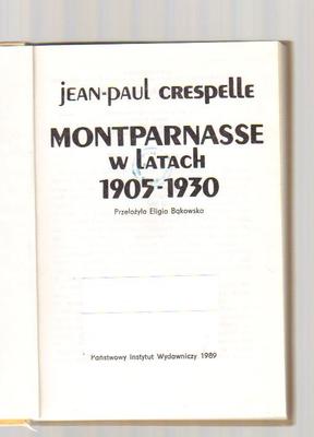 Montparnasse w latach 1905-1930