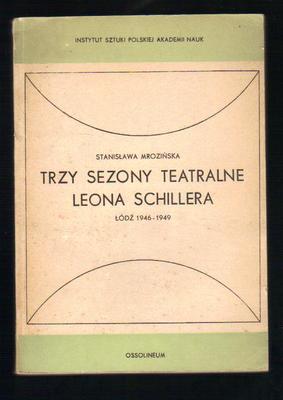 Trzy sezony teatralne Leona Schillera