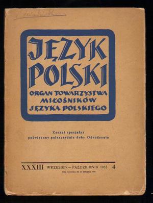 Język Polski nr 4/1953 Polszczyzna doby Odrodzenia