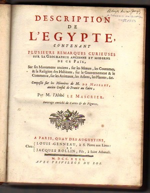 Description de l Egypte  wyd.1735
