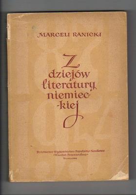 Z dziejów literatury niemieckiej  1871-1954