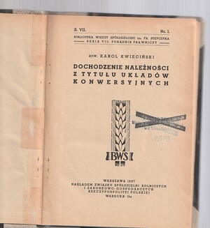 Dochodzenie należności z tytułu układów konwersyjnych