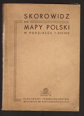 Skorowidz do mapy Polski w podziałce 1 : 500 000