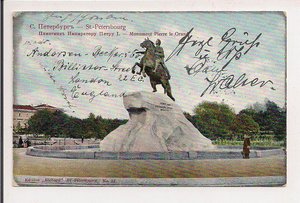 St.Petersburg..Le monument de Pierre le Grand..ok.1905..z obiegu