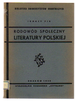 Rodowód społeczny literatury polskiej