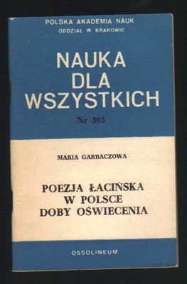 Poezja łacińska w Polsce doby Oświecenia