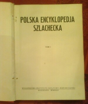 Polska Encyklopedia Szlachecka  1935  12 tomów