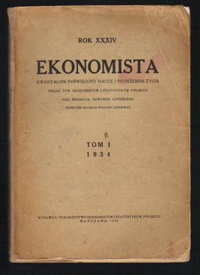Ekonomista kwartalnik tom I 1934